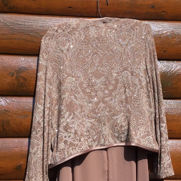 🪺  SPECIAL OCCASION CHIFFON & LACE DRESS ROBINS EGG BLUE Fits 12-16 IMO NWOT - Picture 14 of 16